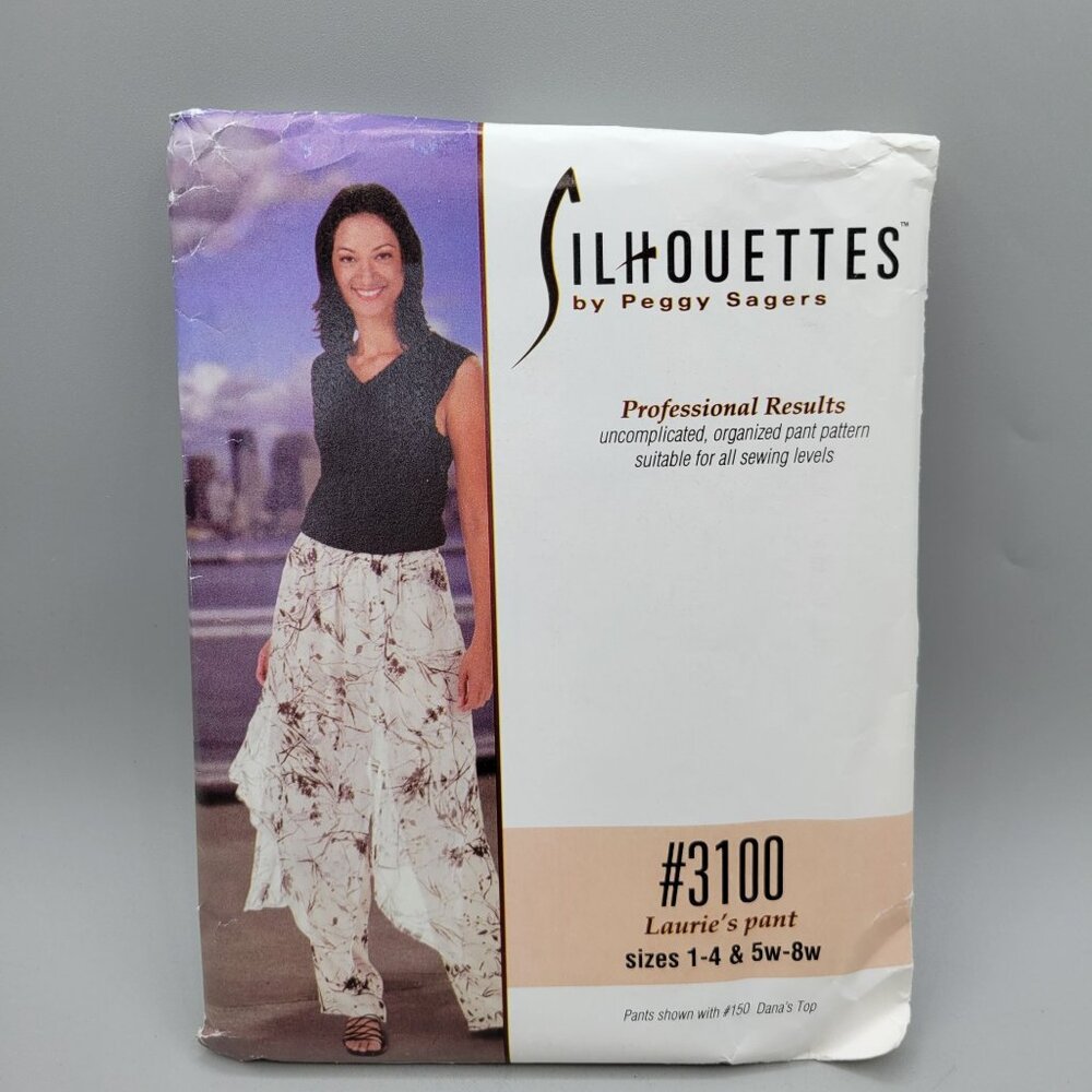 Silhouettes 3100 Pant Sewing Pattern Lauries Pant Sizes 1-4 & 5w-8w UNCUT
